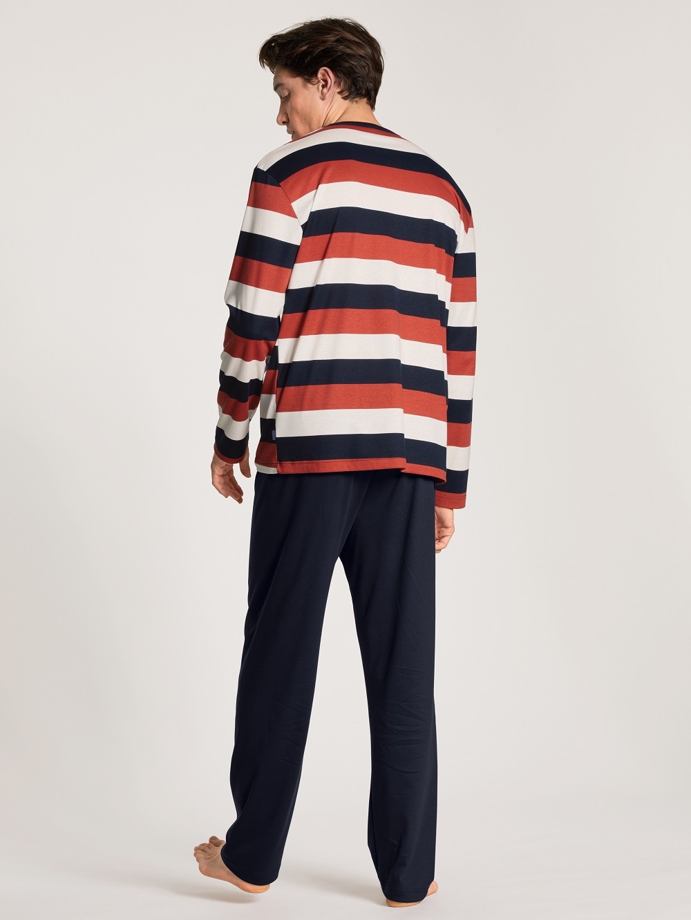 Calida Herrenpyjama rot - von hinten Calida Herrenpyjama rot - von hinten