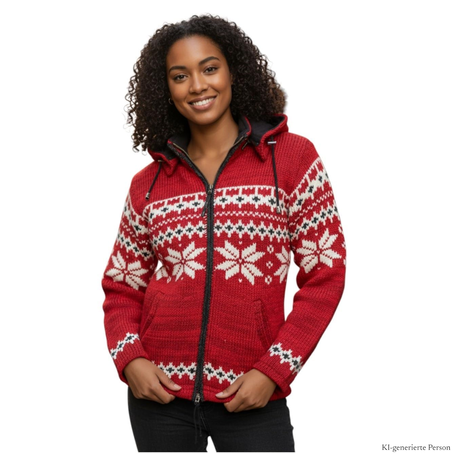 THC Schafwoll Strickjacke 601 KI-Generiert Model 1