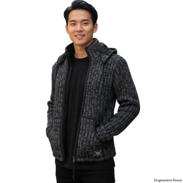 THC Schafwoll Strickjacke 714 KI-Generiert Model 2