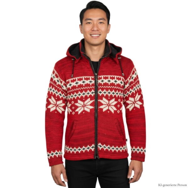 THC Schafwoll Strickjacke 601 KI-Generiert Model 2