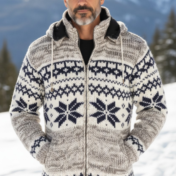 THC Schafwoll Strickjacke 609 KI-Generiert Model 1