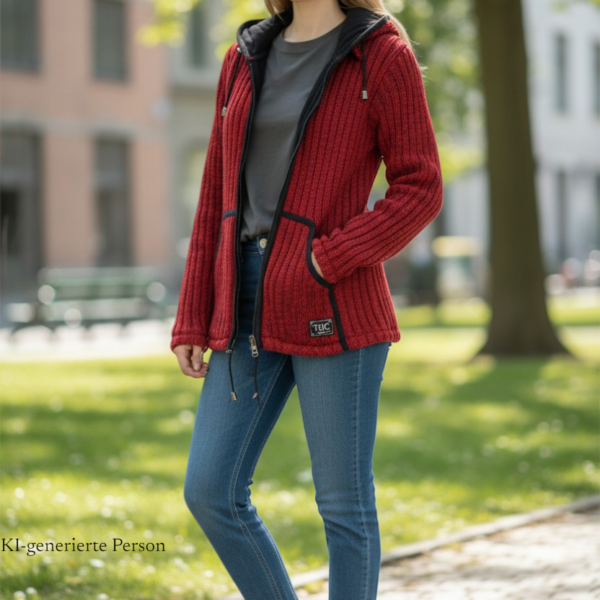 THC Schafwoll Strickjacke 715 KI-Generiert Model 1