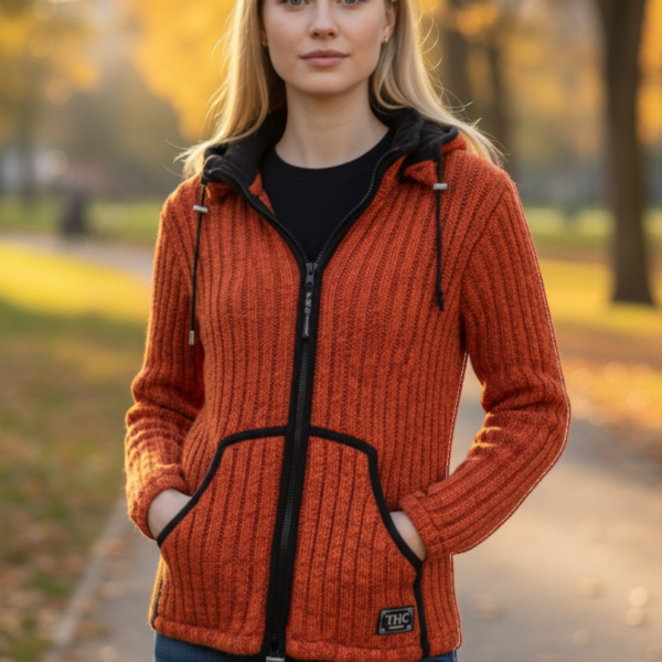 THC Schafwoll Strickjacke 719 KI-Generiert Model 1