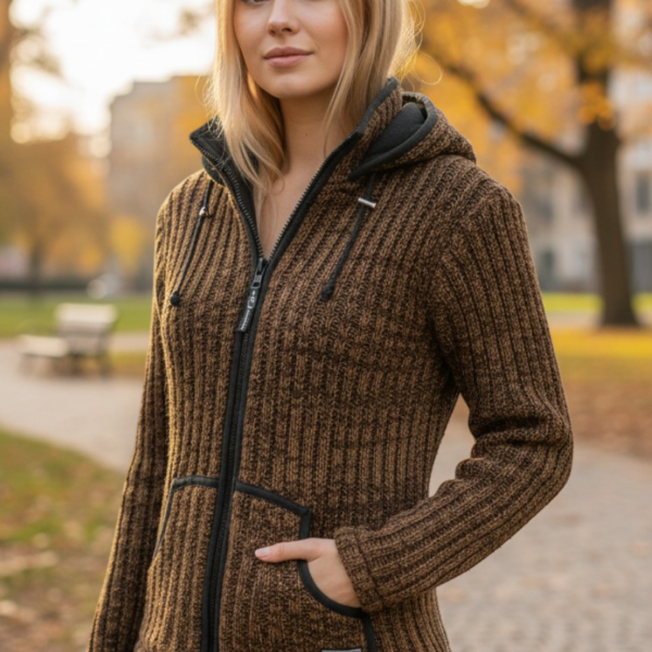 THC Schafwoll Strickjacke 718 KI-Generiert Model 1