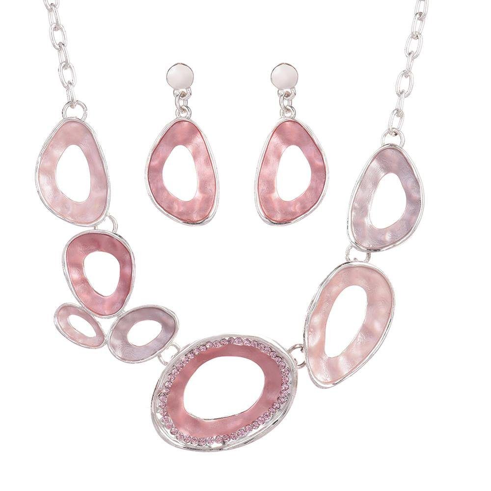 Collier mit Ohrringen Ovale COM012 Collier mit Ohrringen Ovale COM012