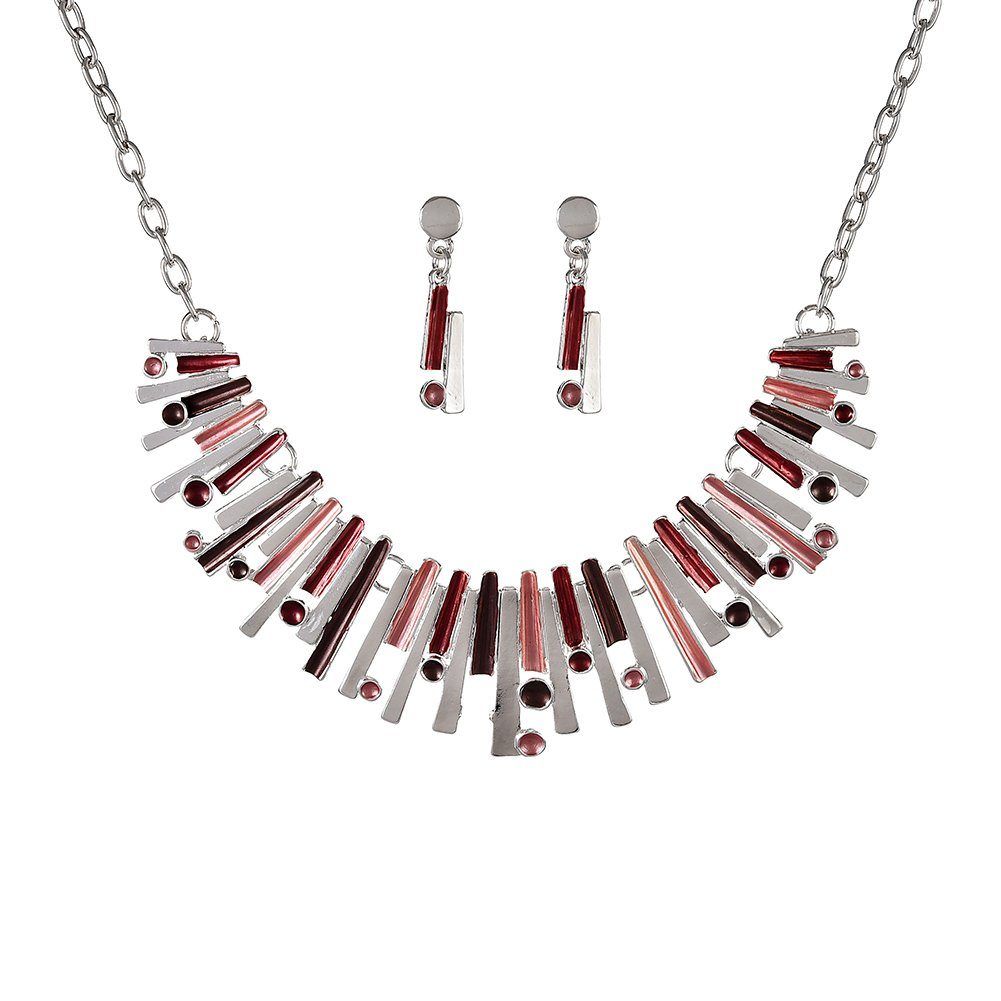 Collier mit Ohrringen Stäbchen COM009