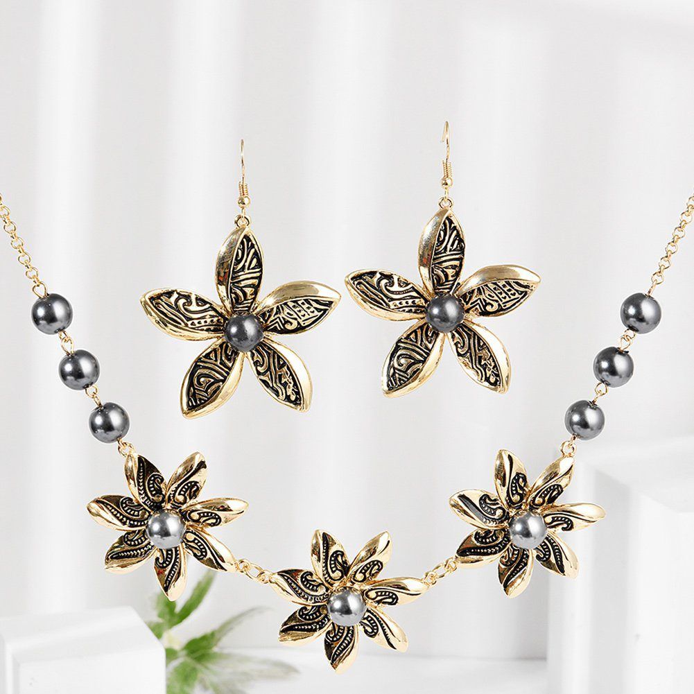 Mein Style Collier mit Ohrringen COM043 Stern,Perle Mein Style Collier mit Ohrringen COM043 Stern,Perle