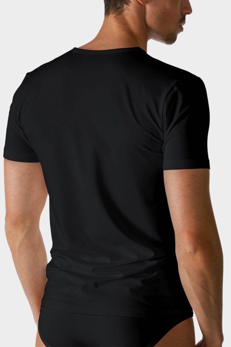 Mey Herren Unterhemd Shirt Dry Cotton schwarz - von hinten