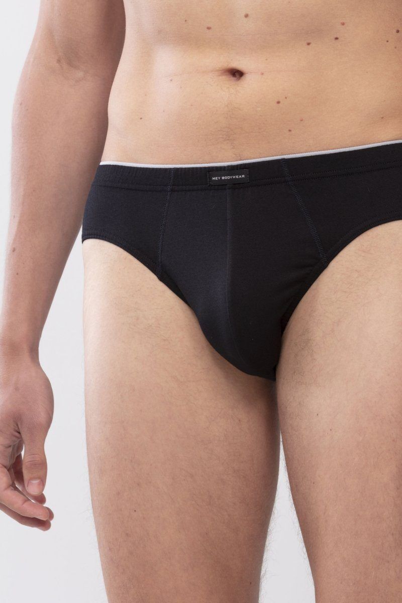 Mey Herrenslip Dry Cotton schwarz - von vorne