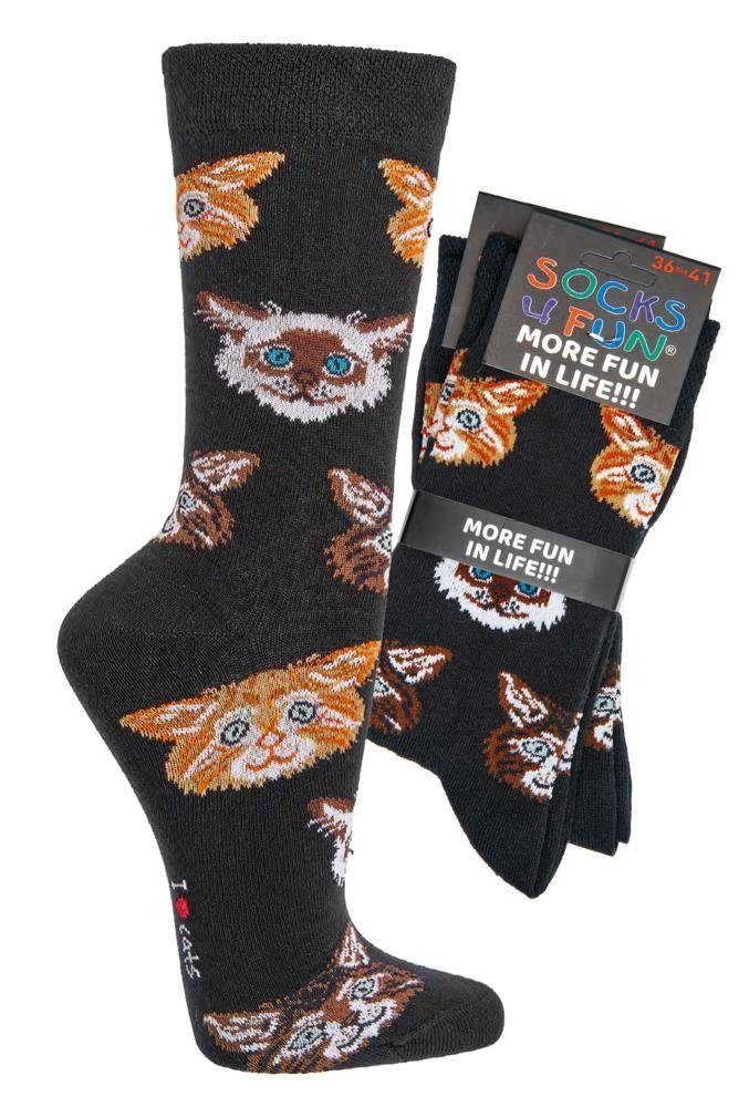 Mietze Socks 4 Fun Motiv Socken Katze