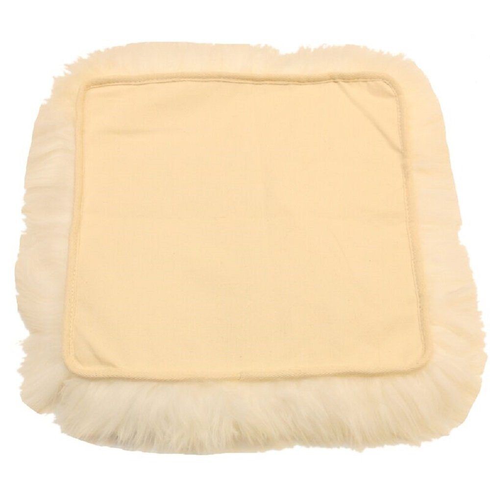 Sitzkissen Lammfell 45cm x 45cm Rückseite Sitzkissen Lammfell 45cm x 45cm Rückseite