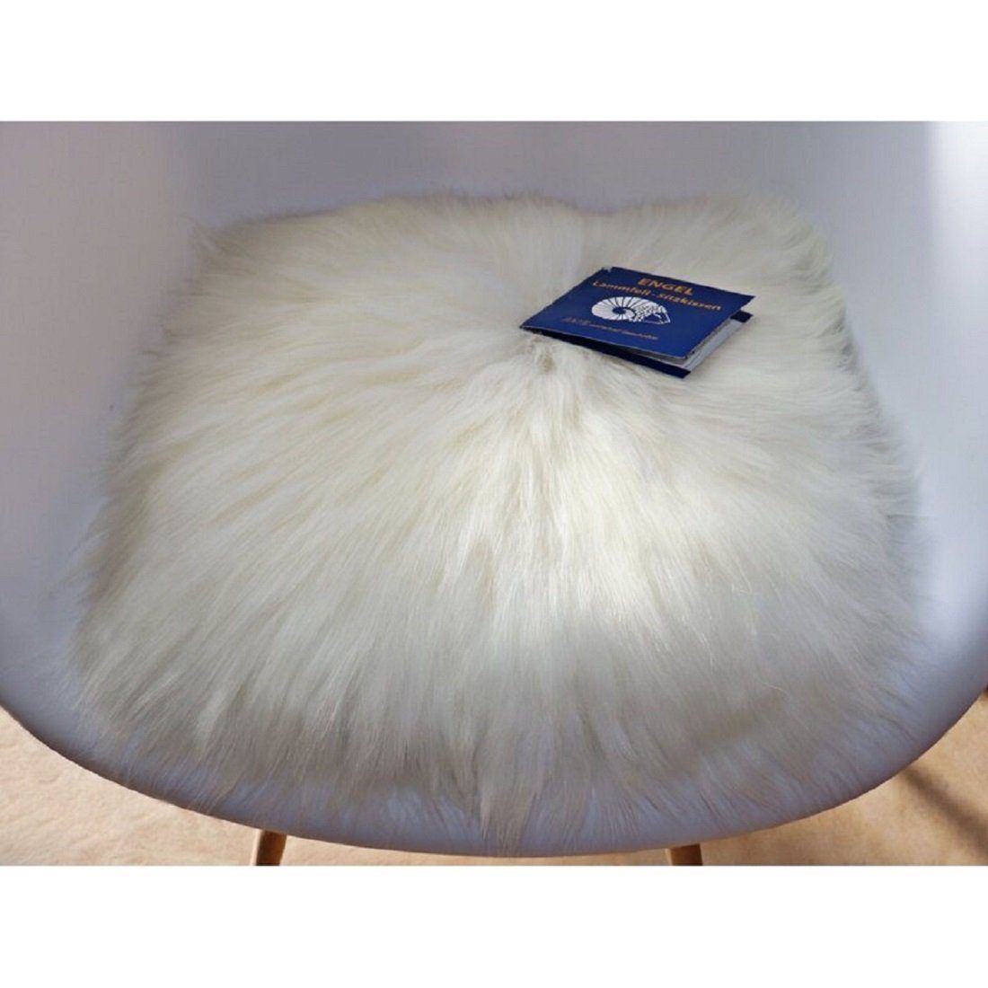 Sitzkissen Lammfell 45cm x 45cm Weiß Sitzkissen Lammfell 45cm x 45cm Weiß