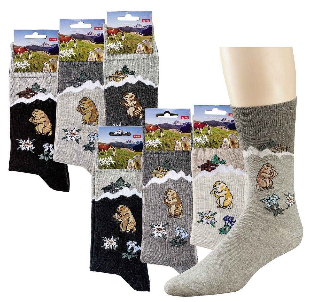 Socken Murmeltier Socks 4 Fun Vorne links