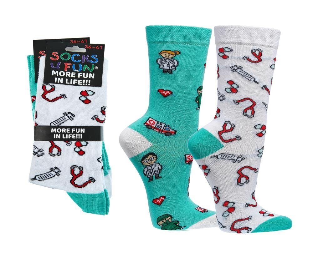 Socks 4 Fun Motivsocken Medizin Ärzte 2er Bündel Socks 4 Fun Motivsocken Medizin Ärzte 2er Bündel