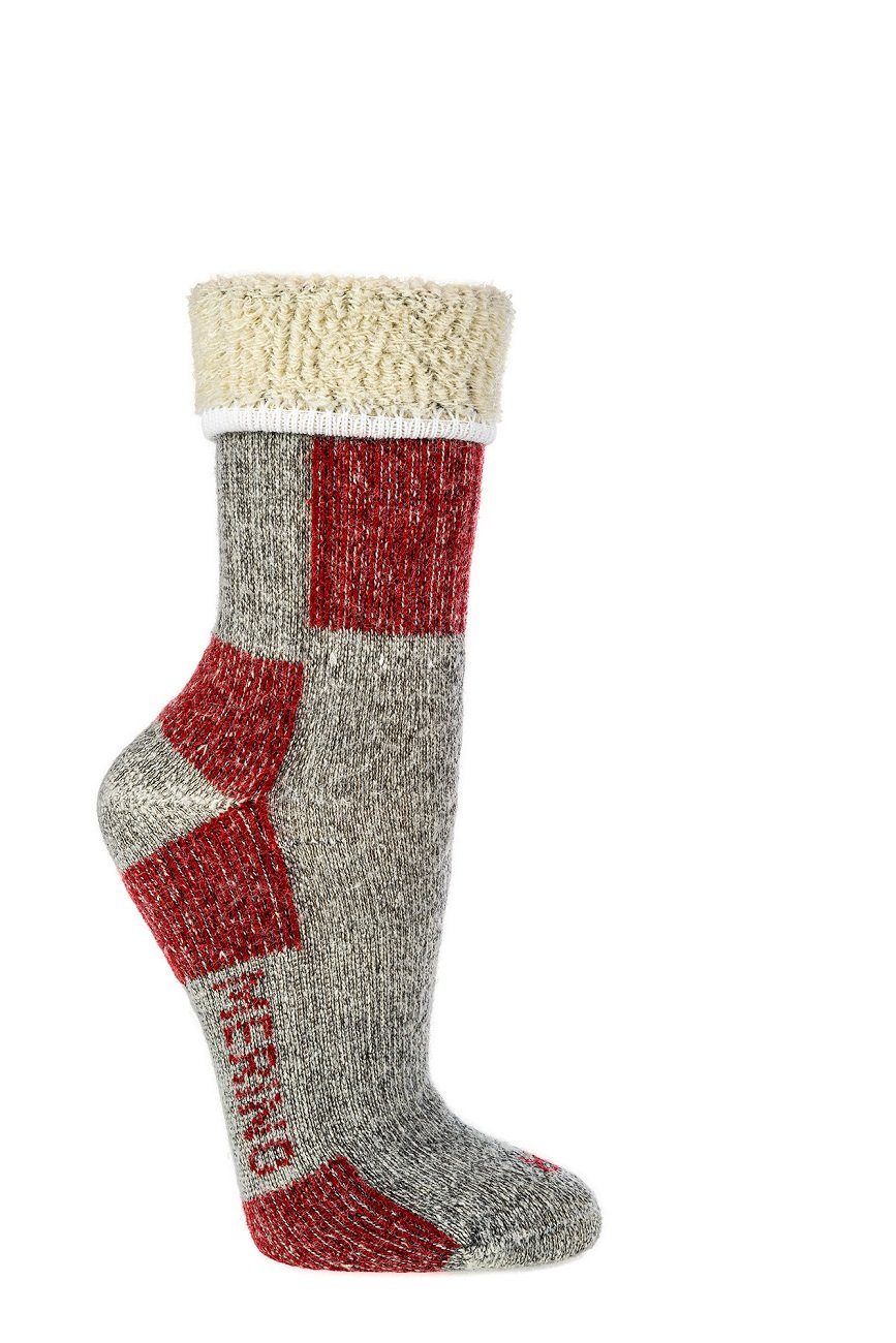Trekking Wandersocken 85% Merinowolle 1 Paar rot