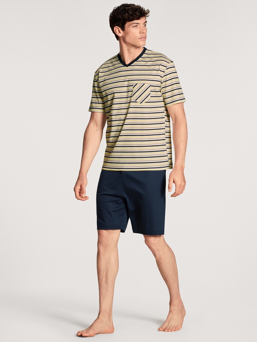 Calida Herren Kurzpyjama gelb Calida Herren Kurzpyjama gelb - von vorne