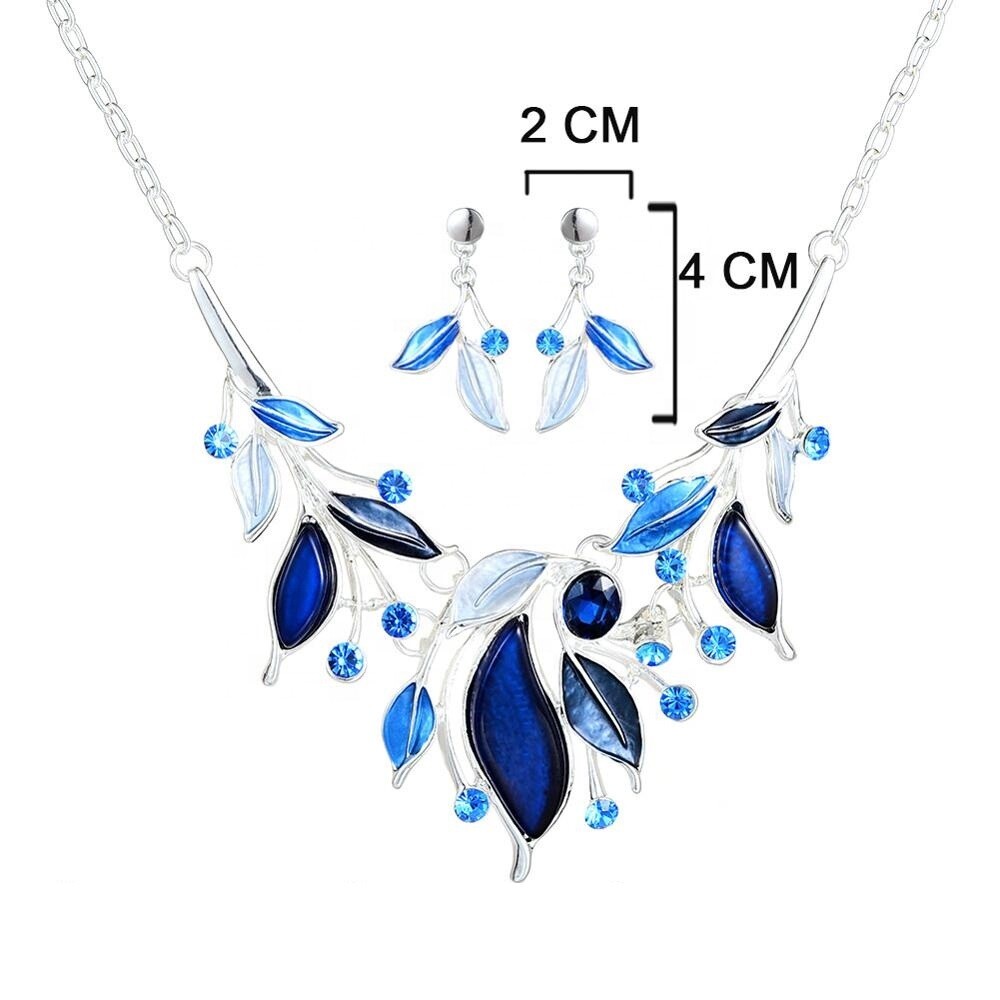 Mein Style Collier mit Ohrringen COM060 - blau