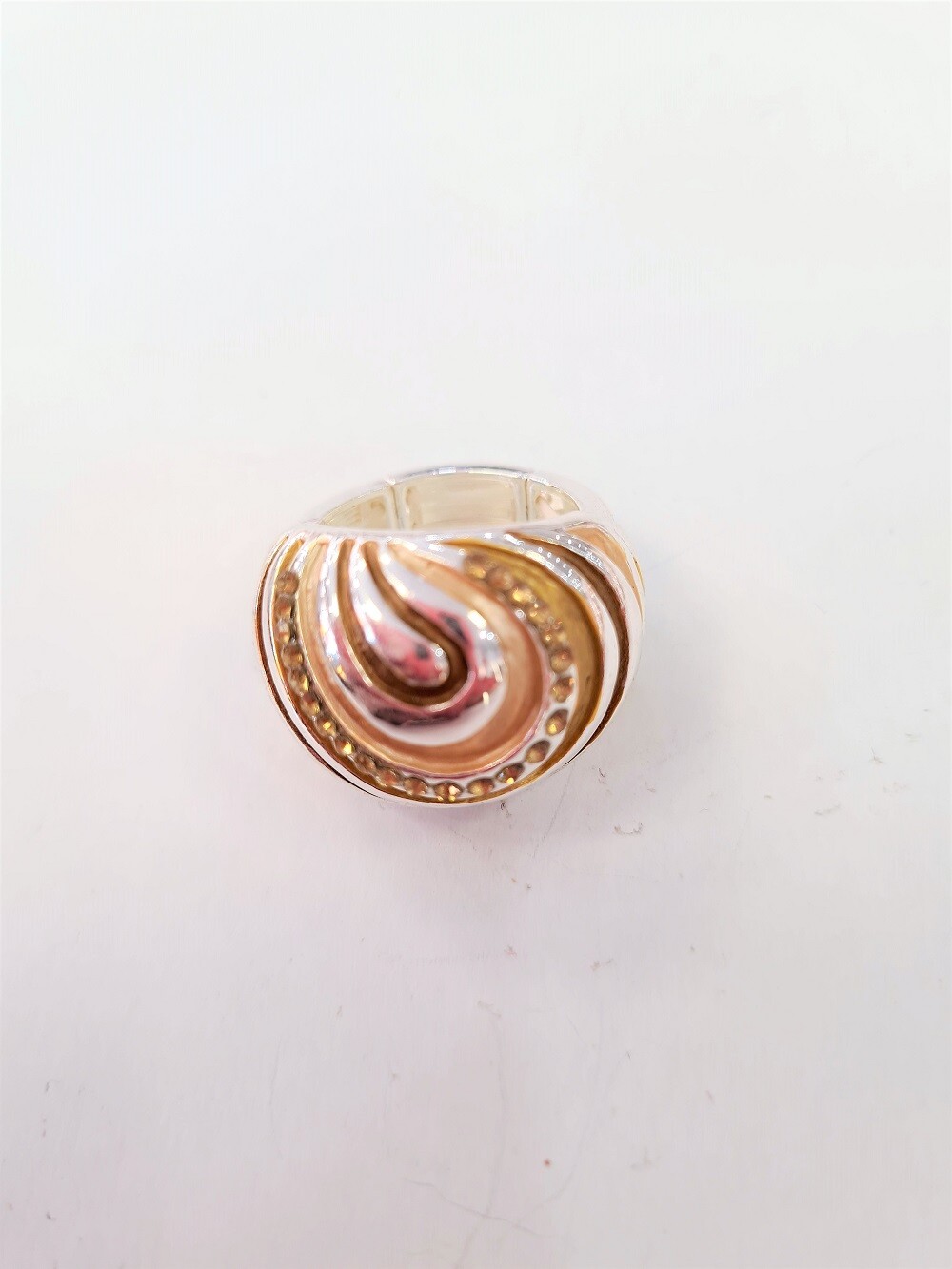 Mein Style elastischer Ring - silberbraun