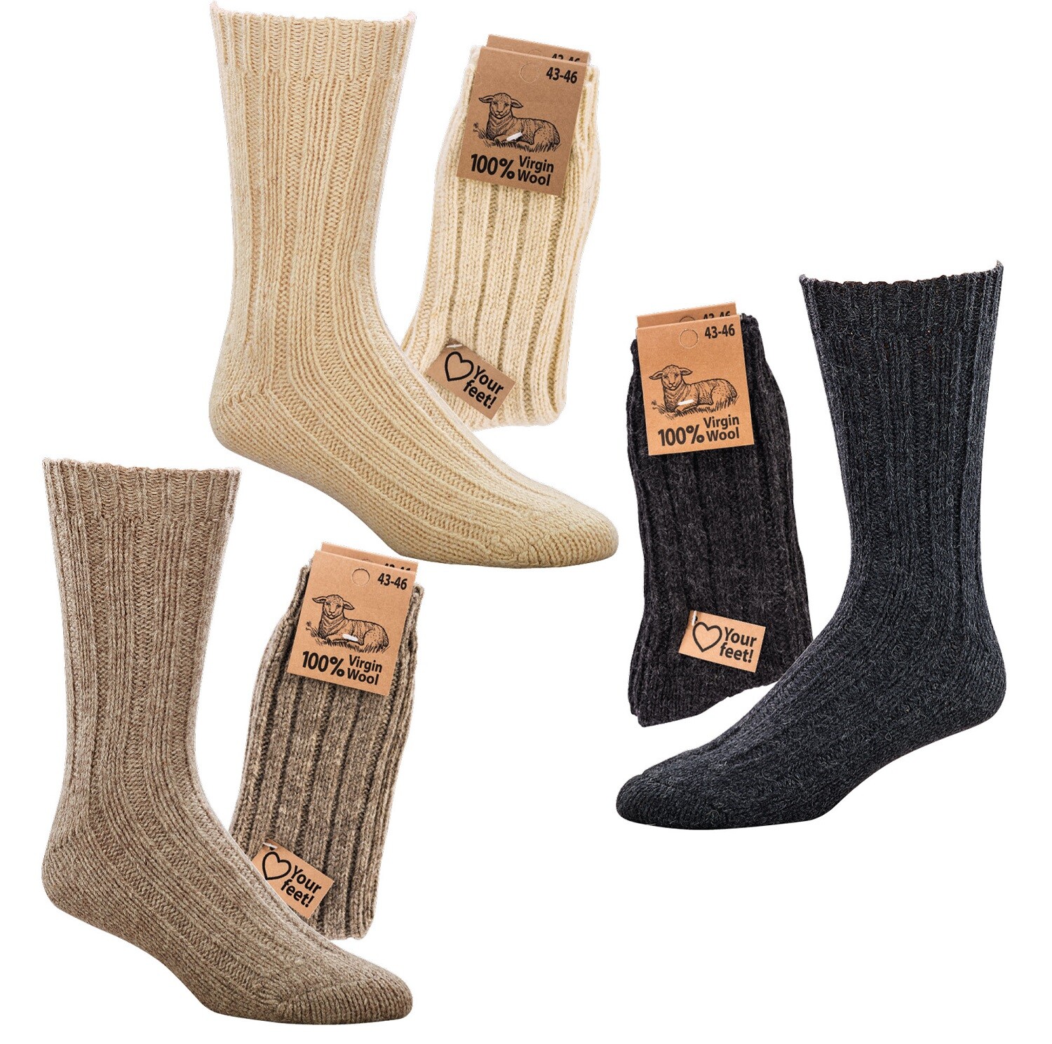 Socks 4 Fun 6587 Virgin Wool 2er-Bündel