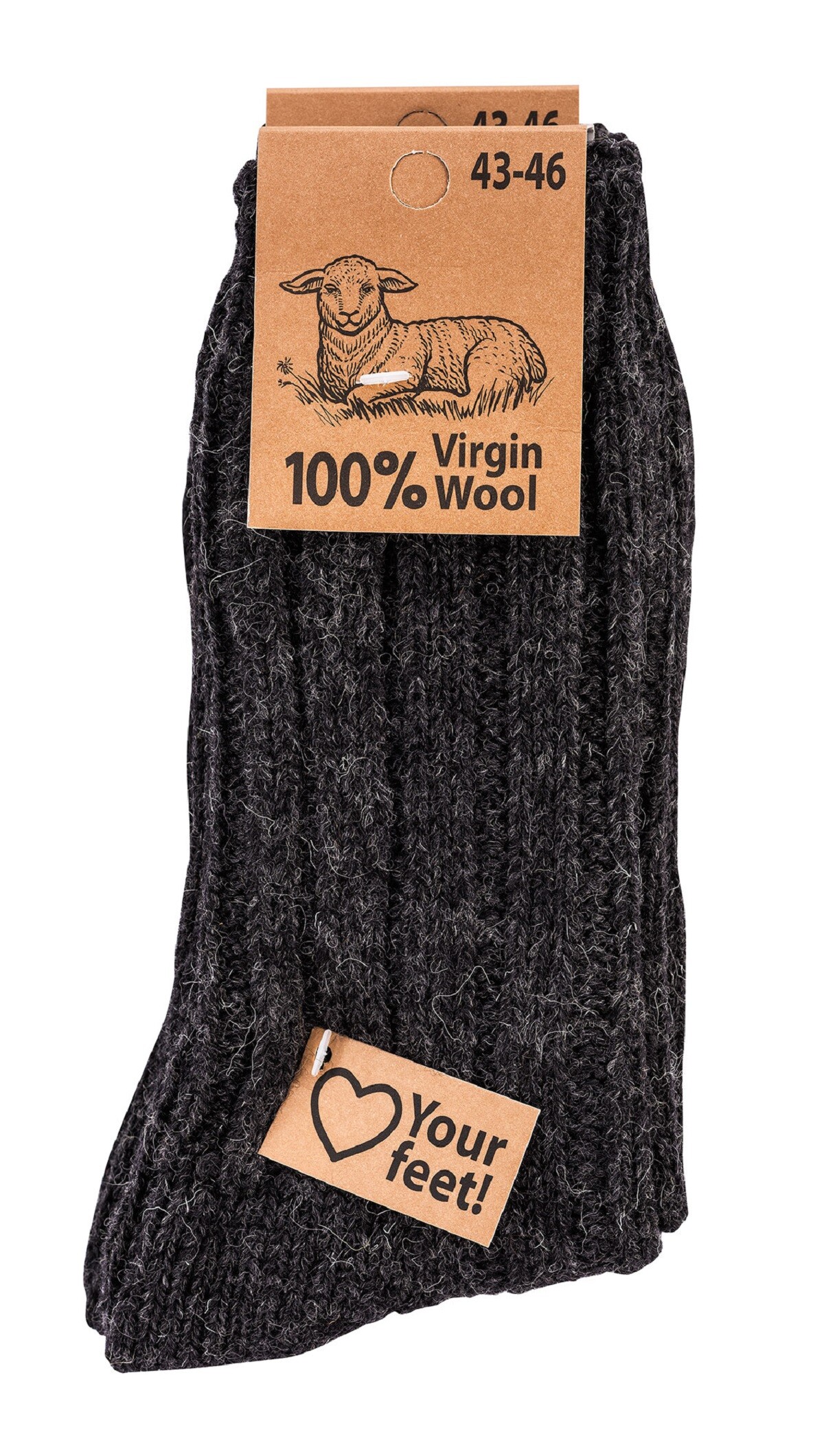 Socks 4 Fun 6587 Virgin Wool 2er-Bündel anthrazit