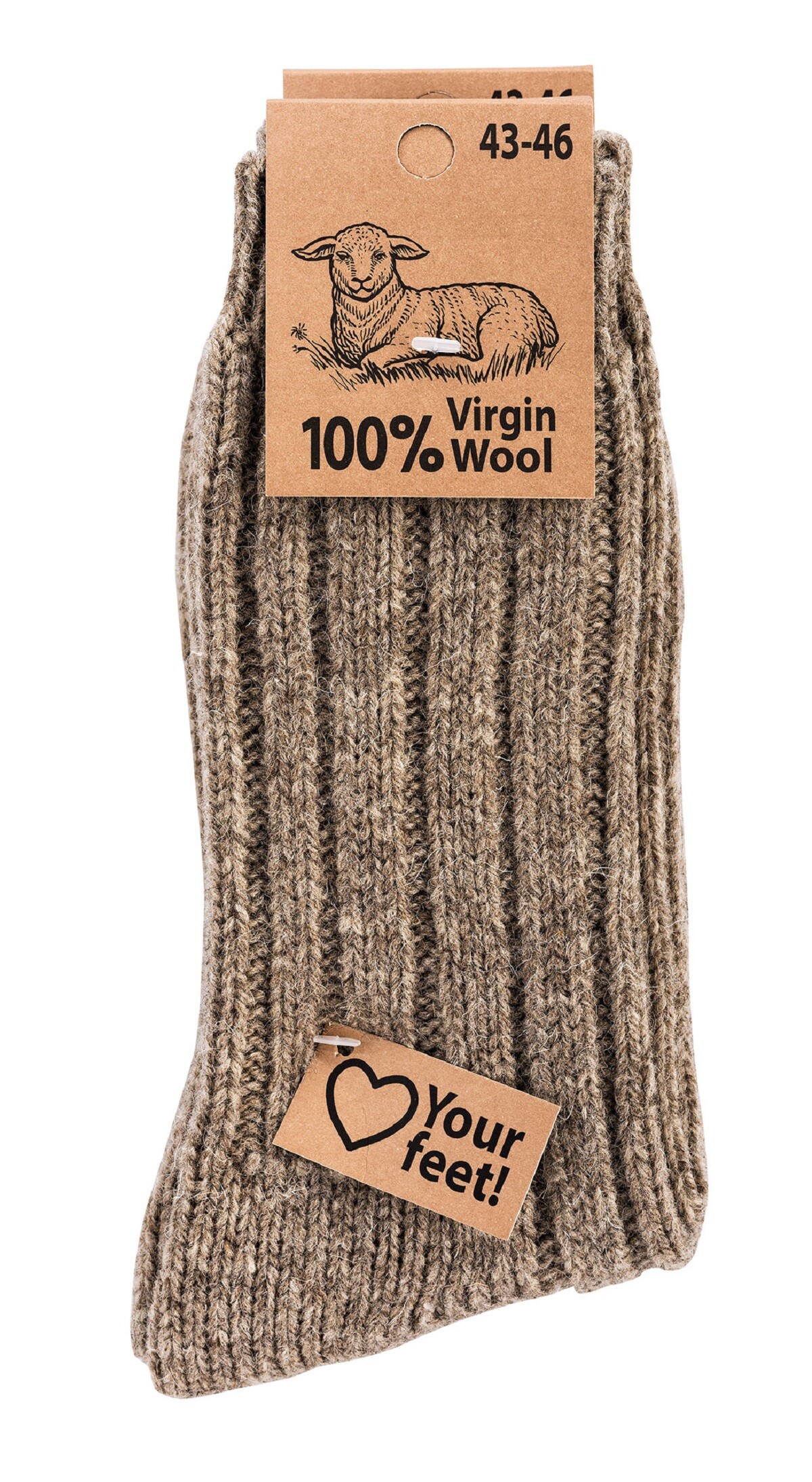 Socks 4 Fun 6587 Virgin Wool 2er-Bündel braun