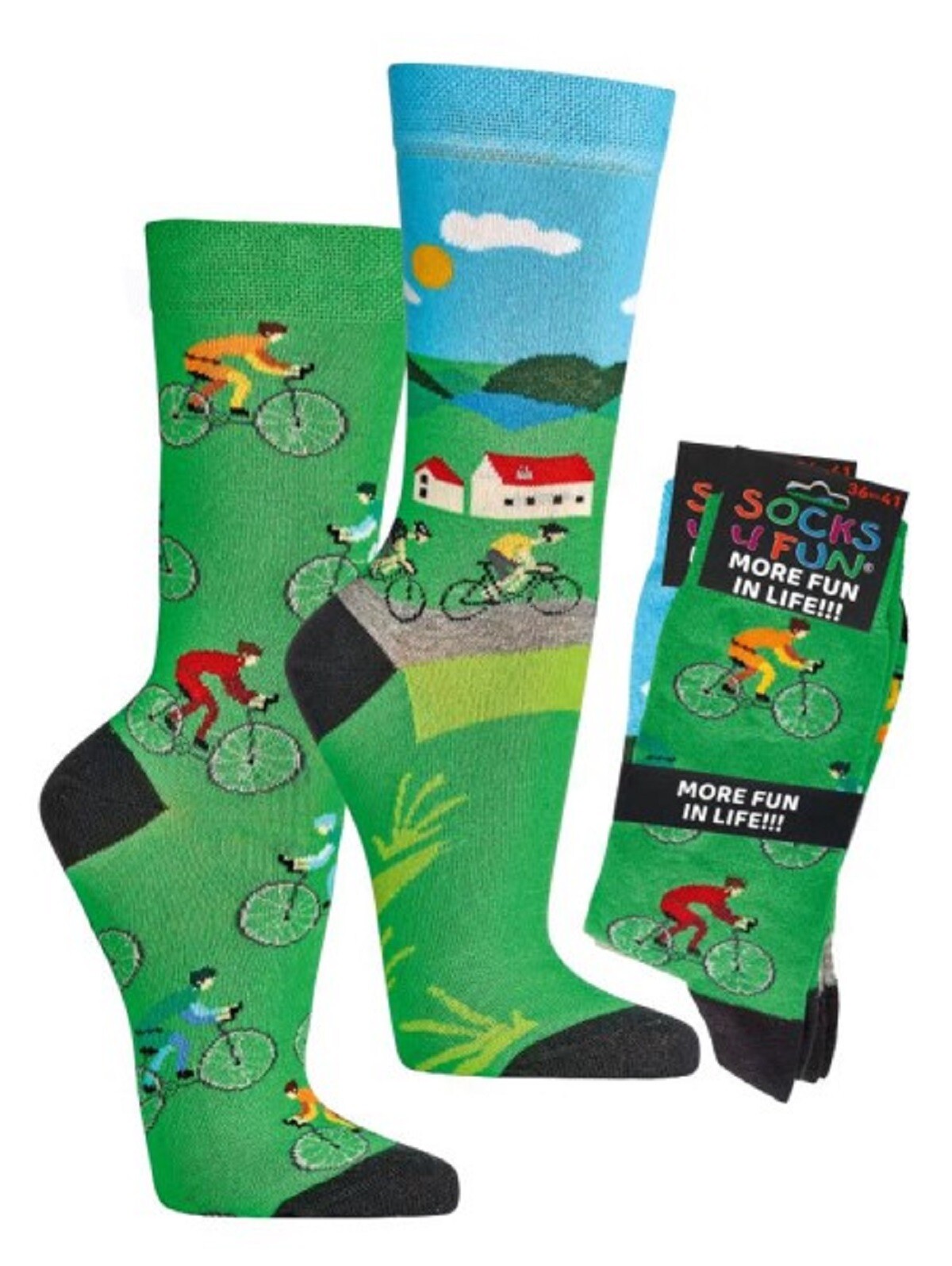 Socks 4 Fun Motivsocken Radsport 2-er Bündel
