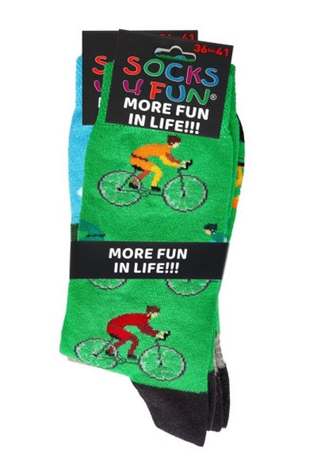 Socks 4 Fun Motivsocken Radsport 2-er Bündel vorne