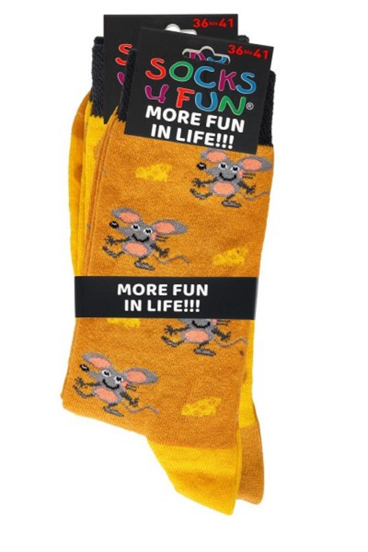 Socks 4 Fun Motivsocken Käsemaus vorne