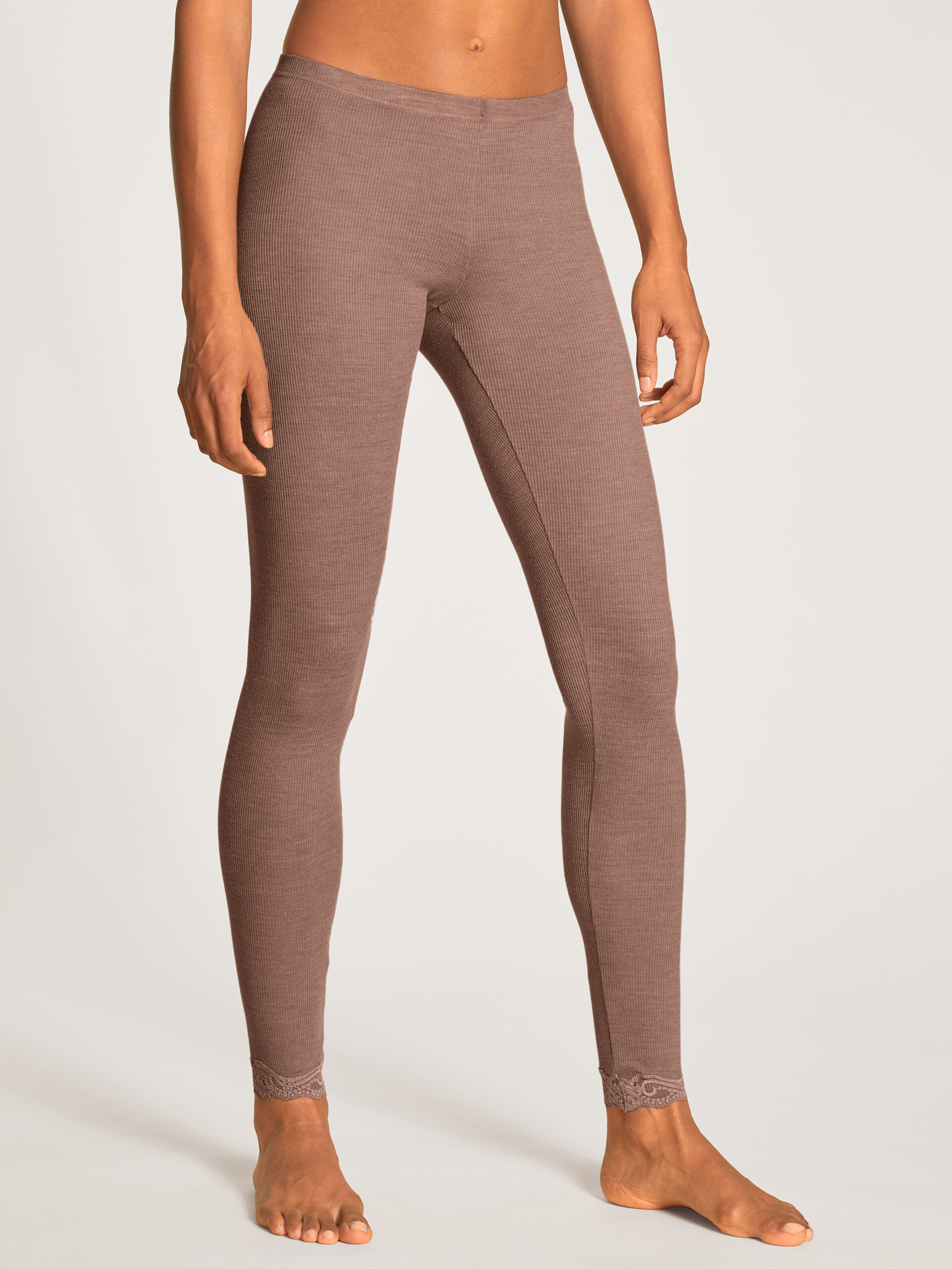 Calida Wolle/Seide Leggins 27991 truffle brown - von vorne