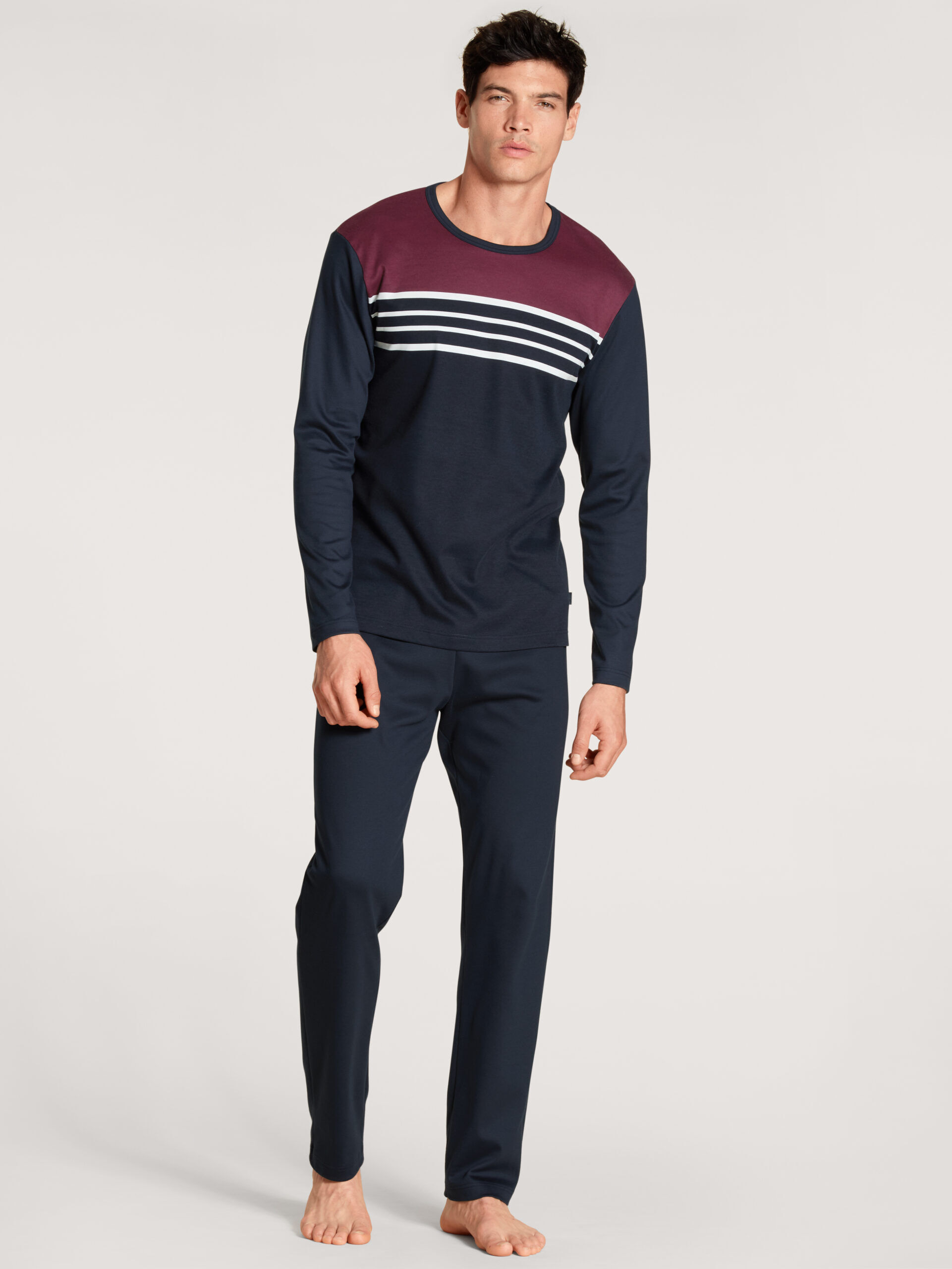 Calida Herren Pyjama dark sapphire - von vorne