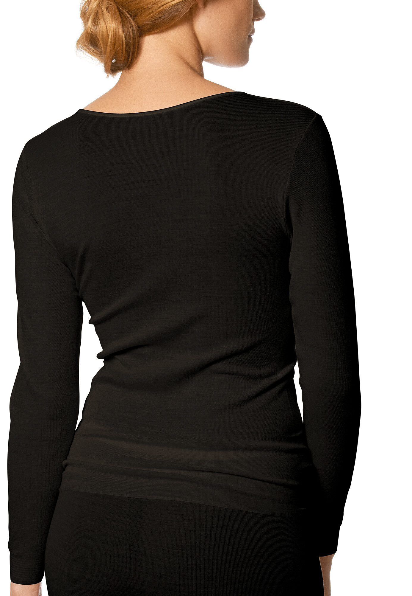 Mey Wolle/Seide Langarmshirt - von hinten