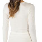 Mey Wolle/Seide Langarmshirt weiß - von hinten