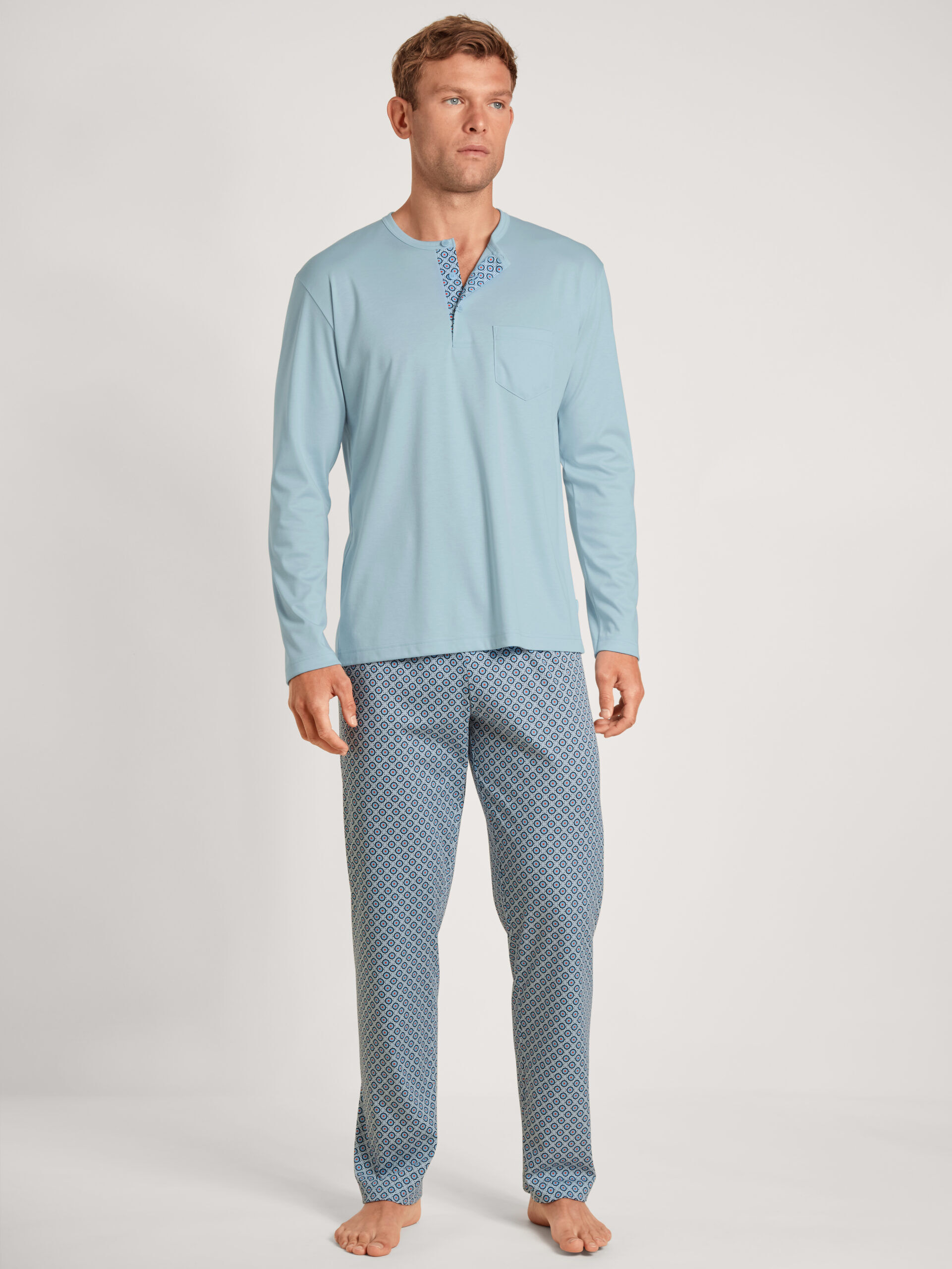 Calida Herrenpyjama tempest blue - von vorne Calida Herrenpyjama tempest blue - von vorne