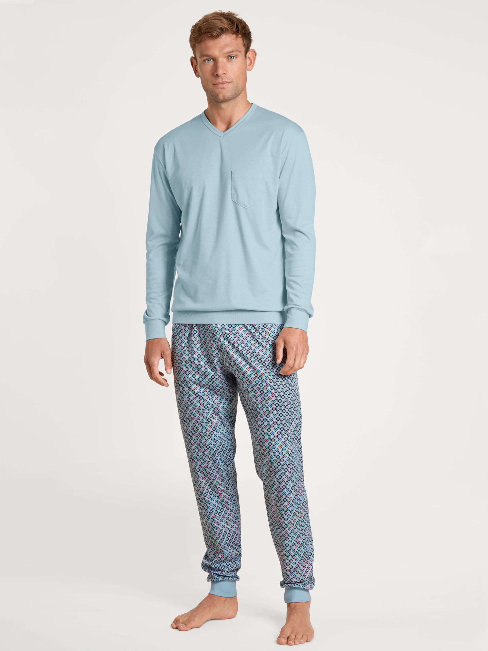 Calida Herren Bündchenpyjama tempest blue Calida Herren Bündchenpyjama tempest blue