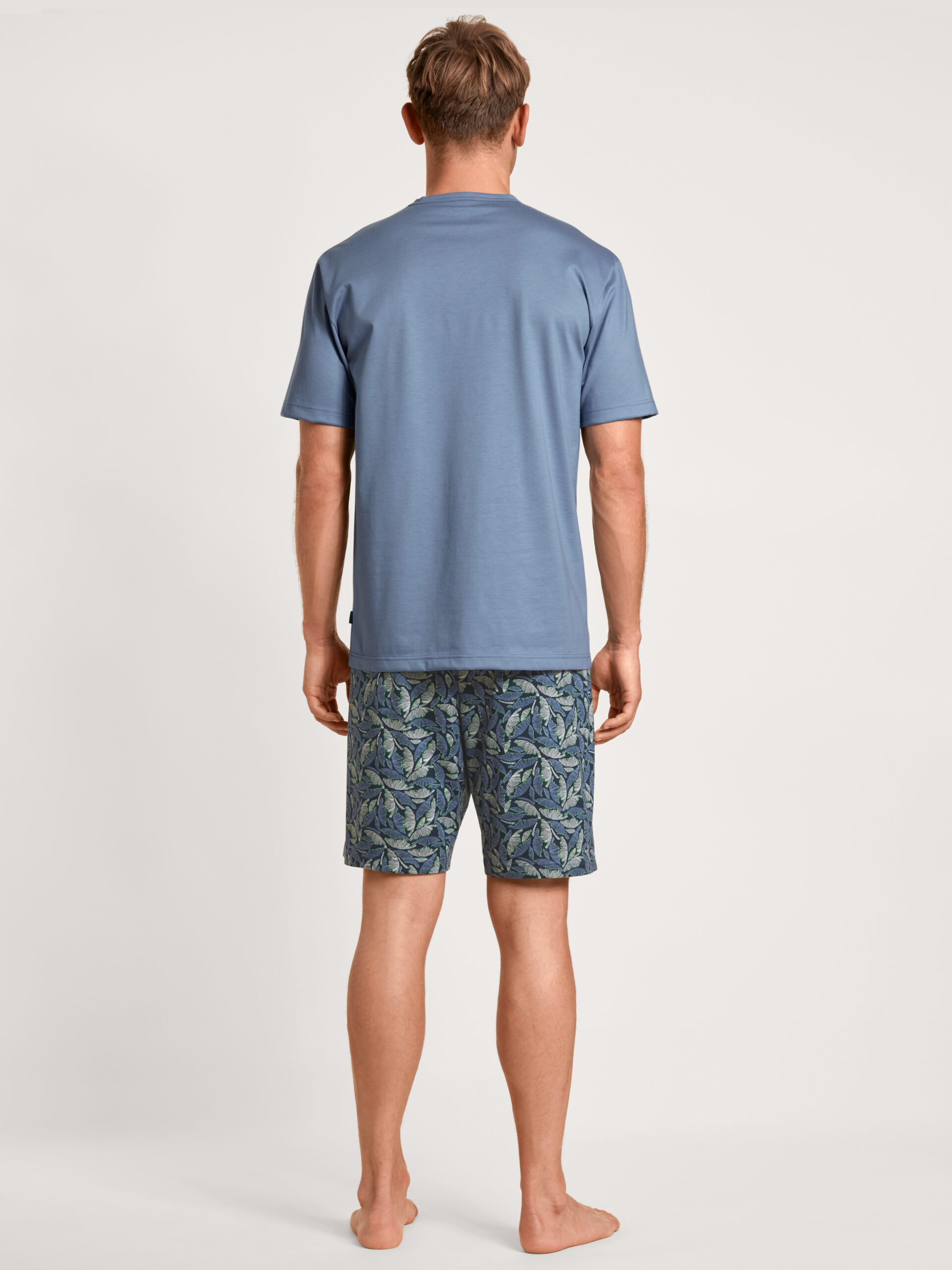 Calida Herren Kurzpyjama blue ice - von hinten