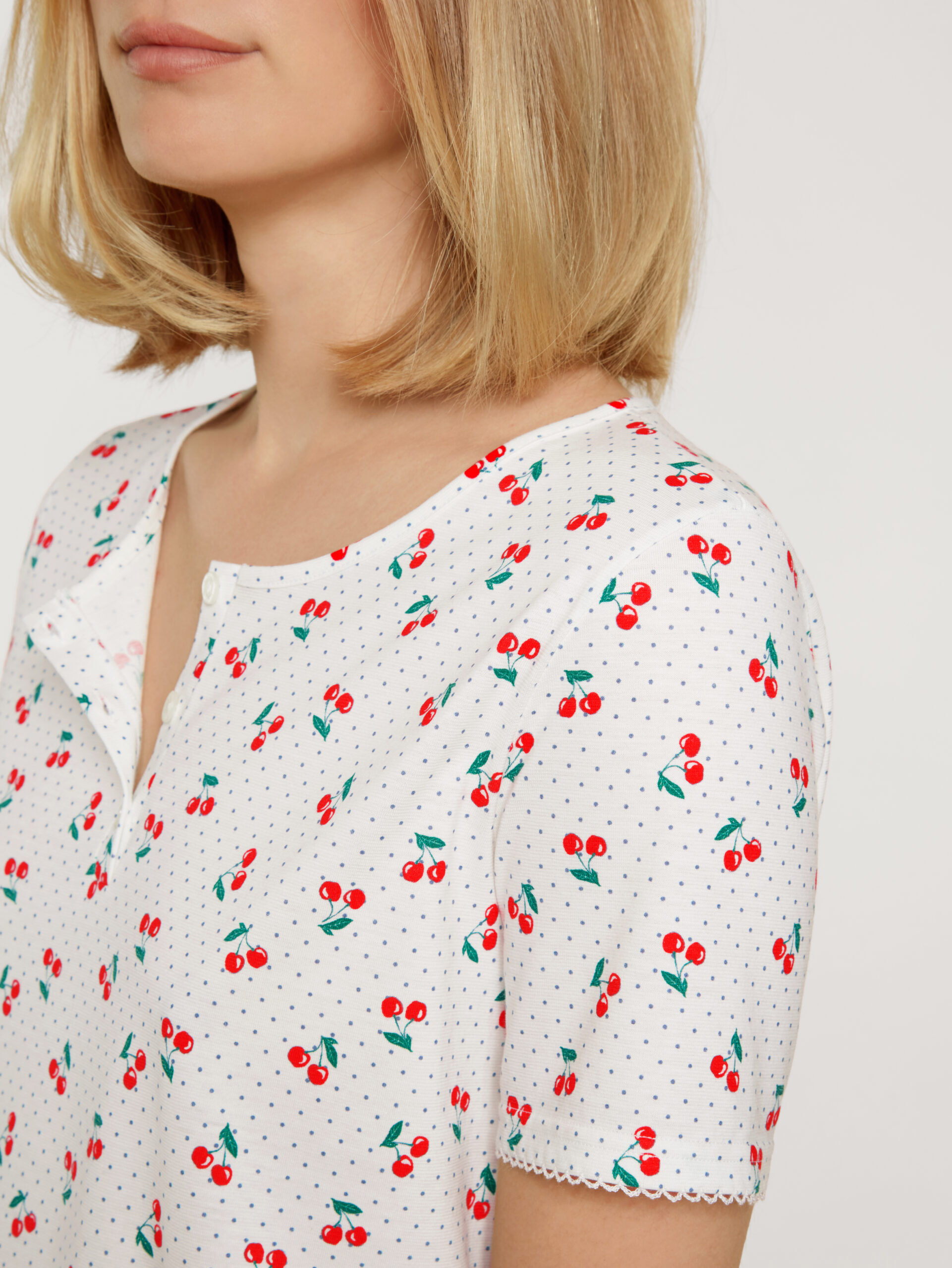 Calida Nachthemd Kurzarm red glow - Details