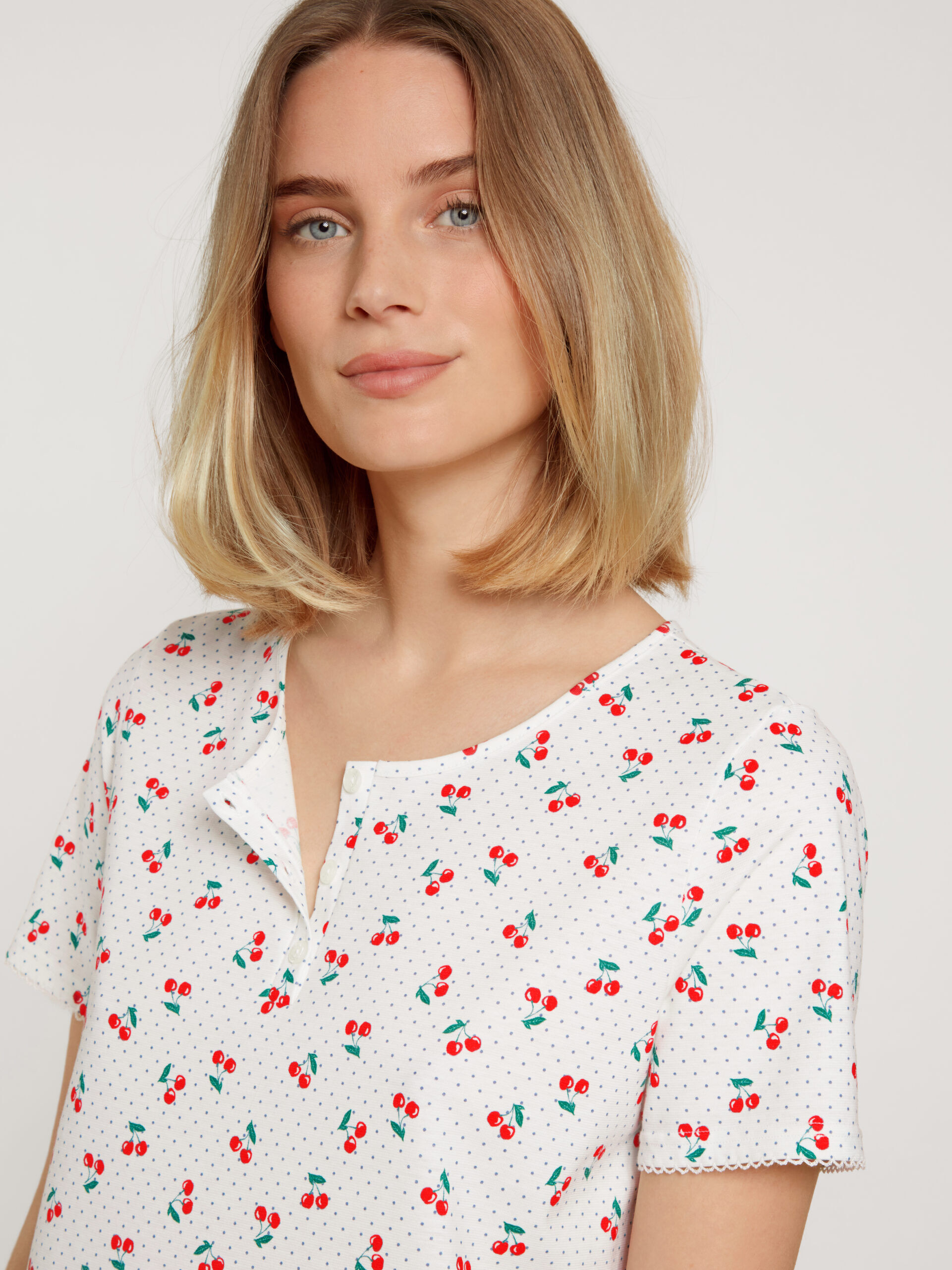 Calida Nachthemd Kurzarm red glow - von vorne