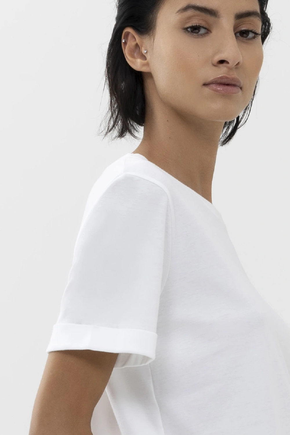 Mey T-Shirt Serie Ciela weiß - von der Seite Mey T-Shirt Serie Ciela weiß - von der Seite