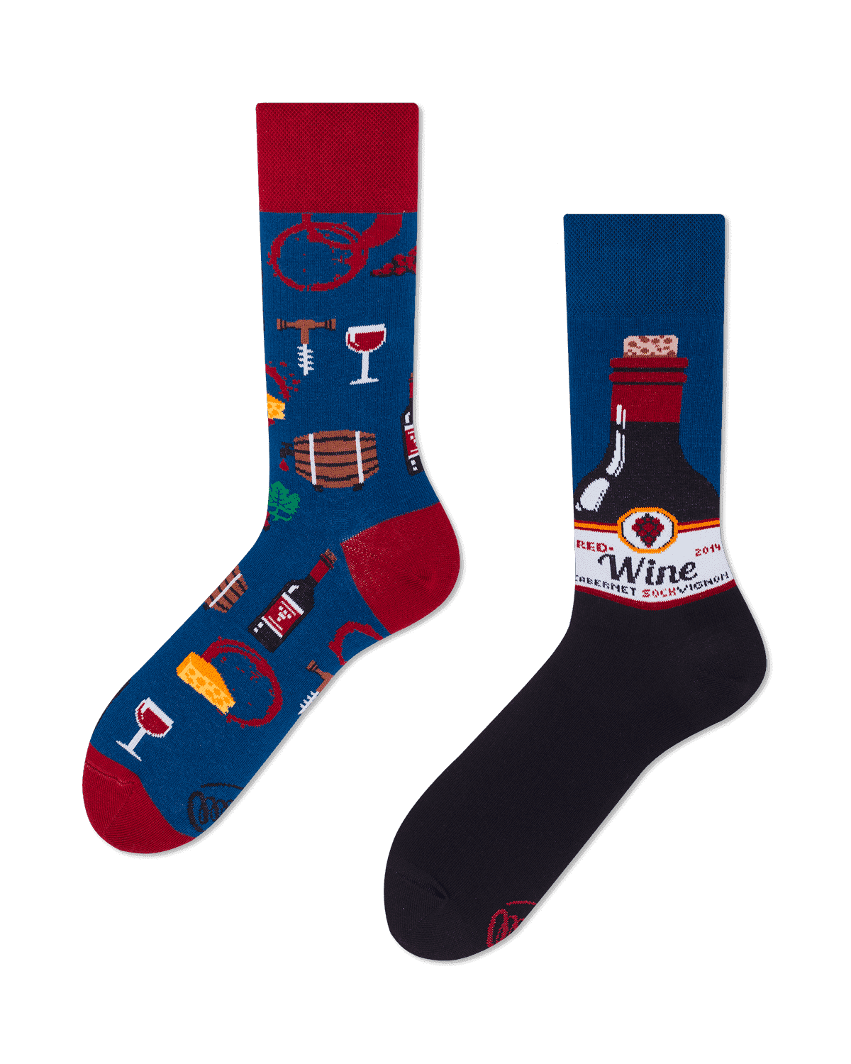 Many Mornings Socken Cabernet Sockvignon Wein Motiv Socken