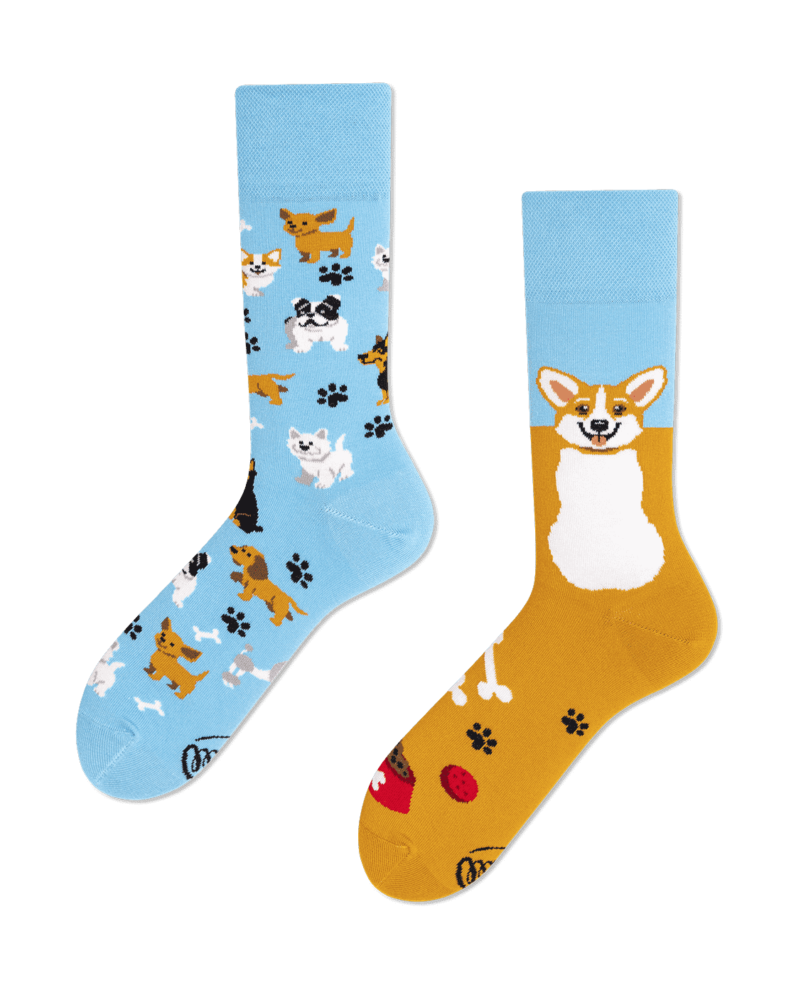 Many Mornings Socken Playful Dog Motiv Socken Hund
