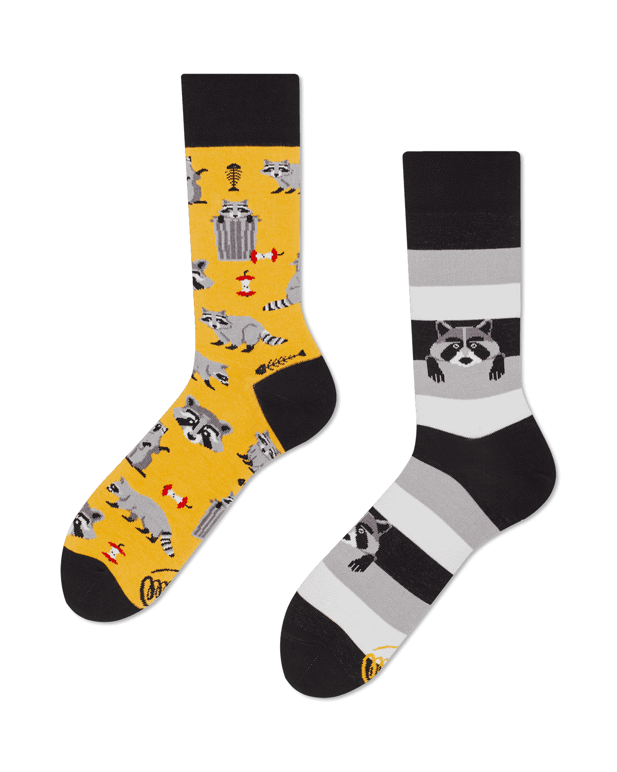 Many Mornings Socken Raccoon Bandit Motiv Socken Waschbär