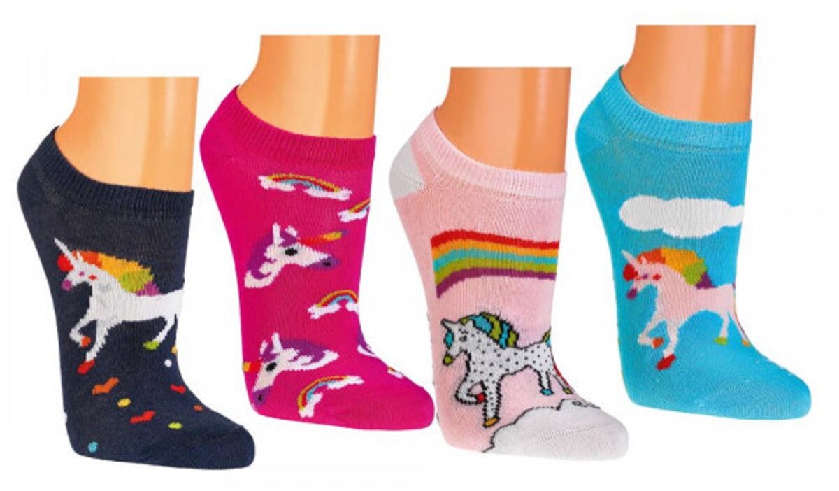 Socks 4 Fun 3183 Sneaker Einhorn 3-er Bündel rechts