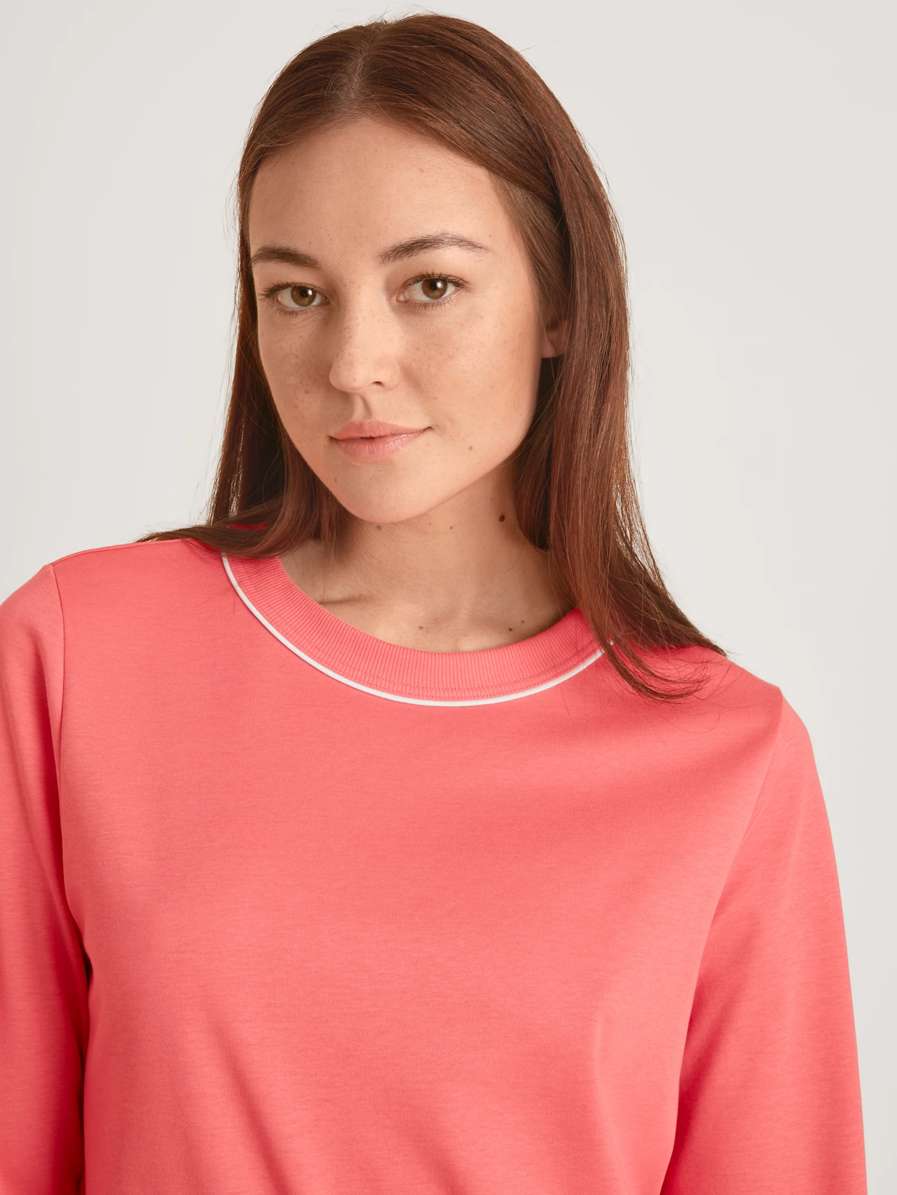 Calida Damen Bündchenpyjama porcelain rose - vorne Calida Damen Bündchenpyjama porcelain rose - vorne