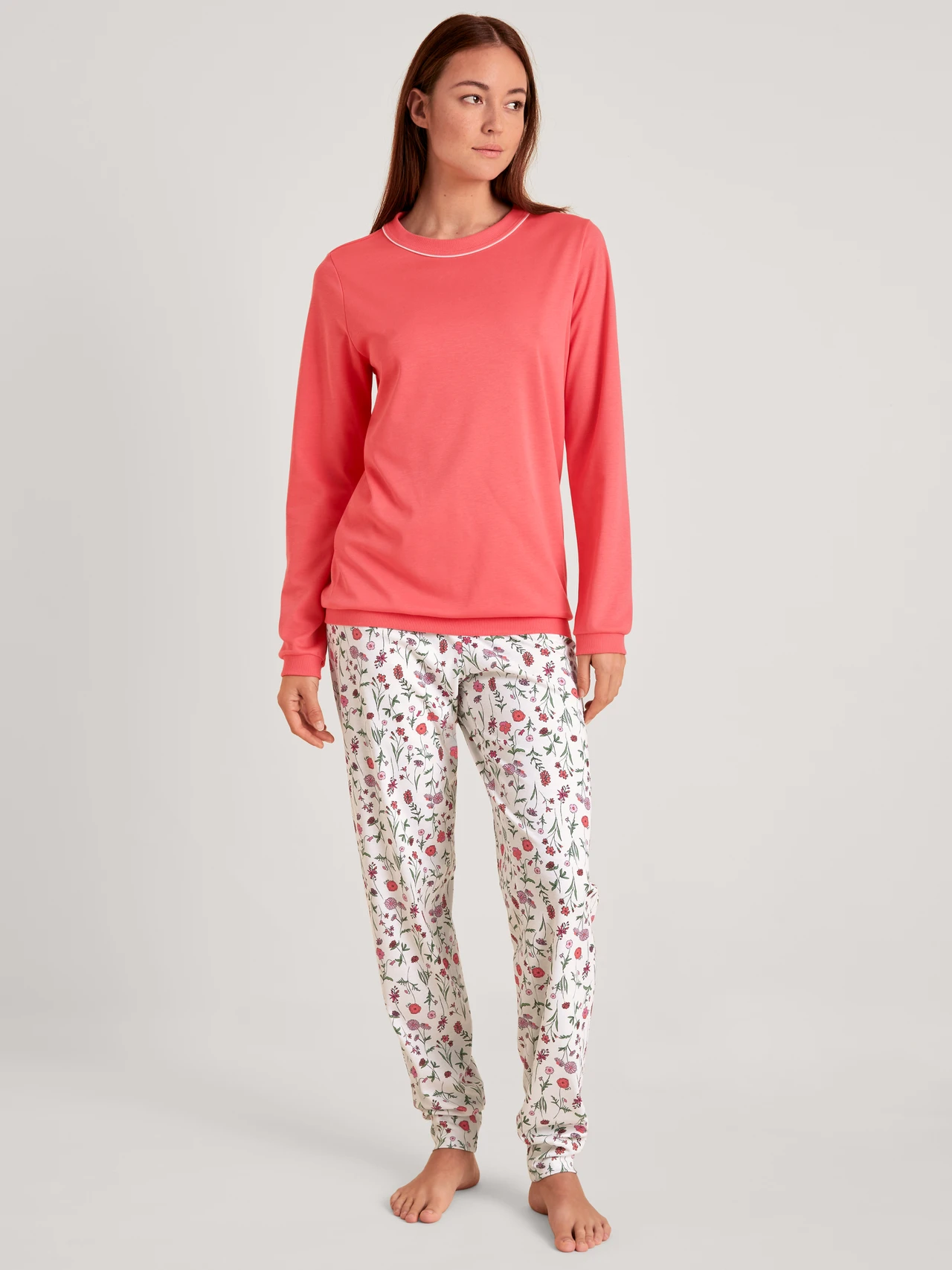 Calida Damen Bündchenpyjama porcelain rose Calida Damen Bündchenpyjama porcelain rose