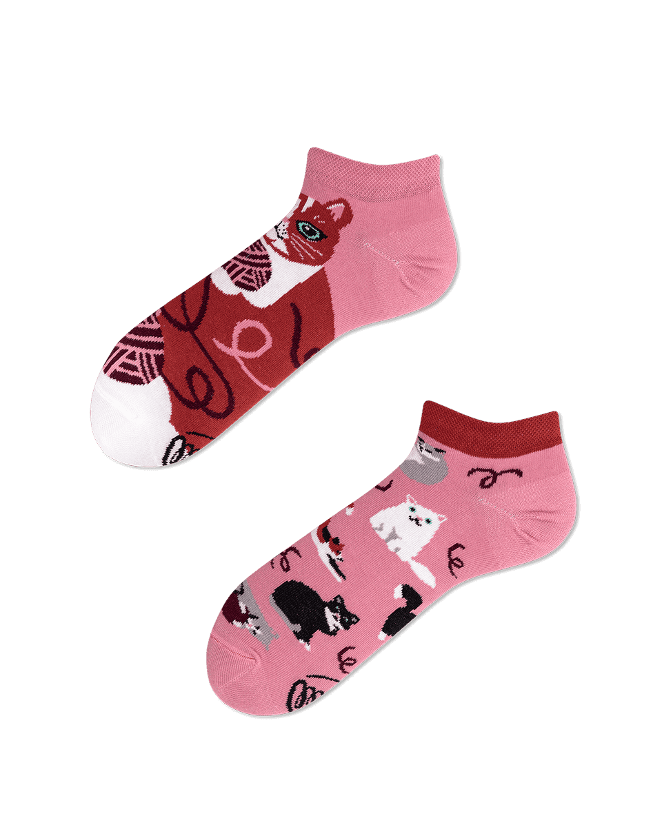 Many Mornings Sneaker Playful Cat Katzen Sneaker Socken