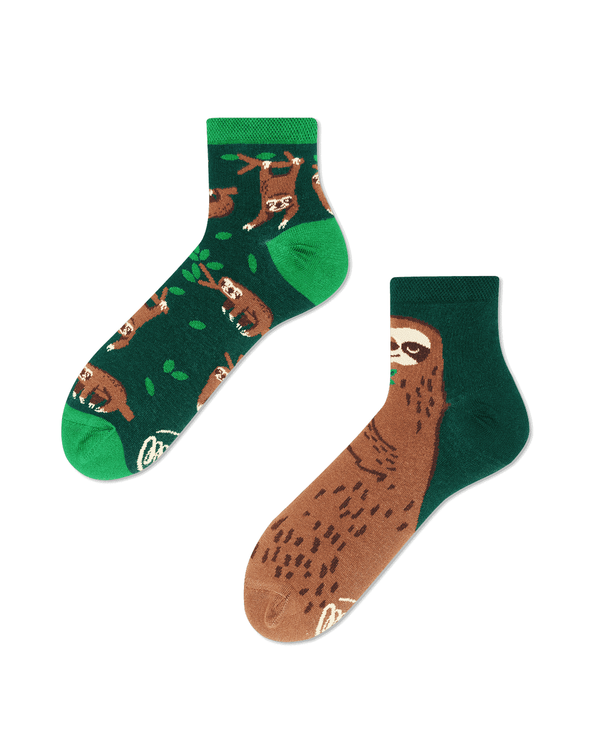 Many Mornings Quarters Sloth Life Faultier Motiv Socken