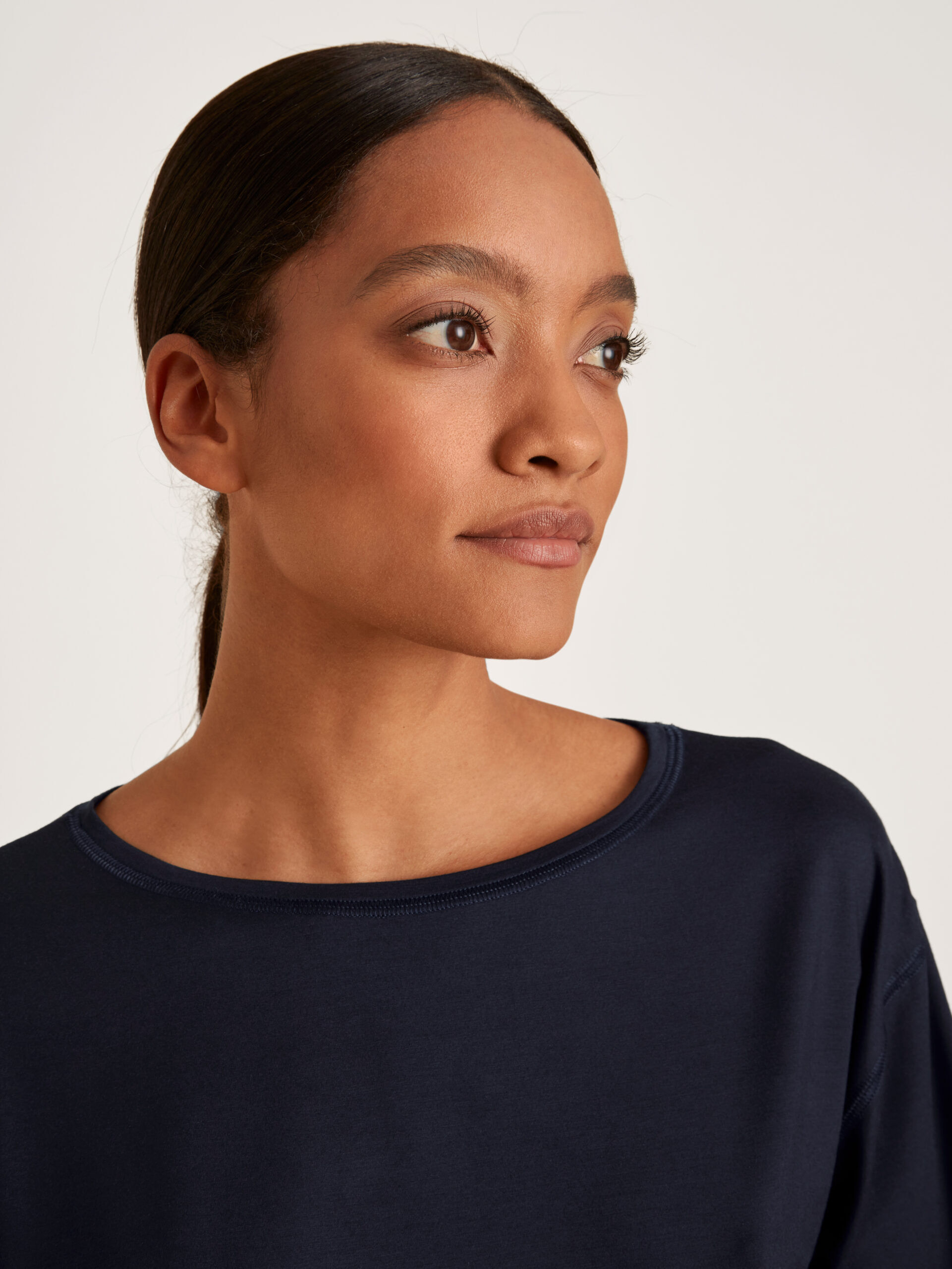 Calida Damen Shirt kurz dark lapis blue - details