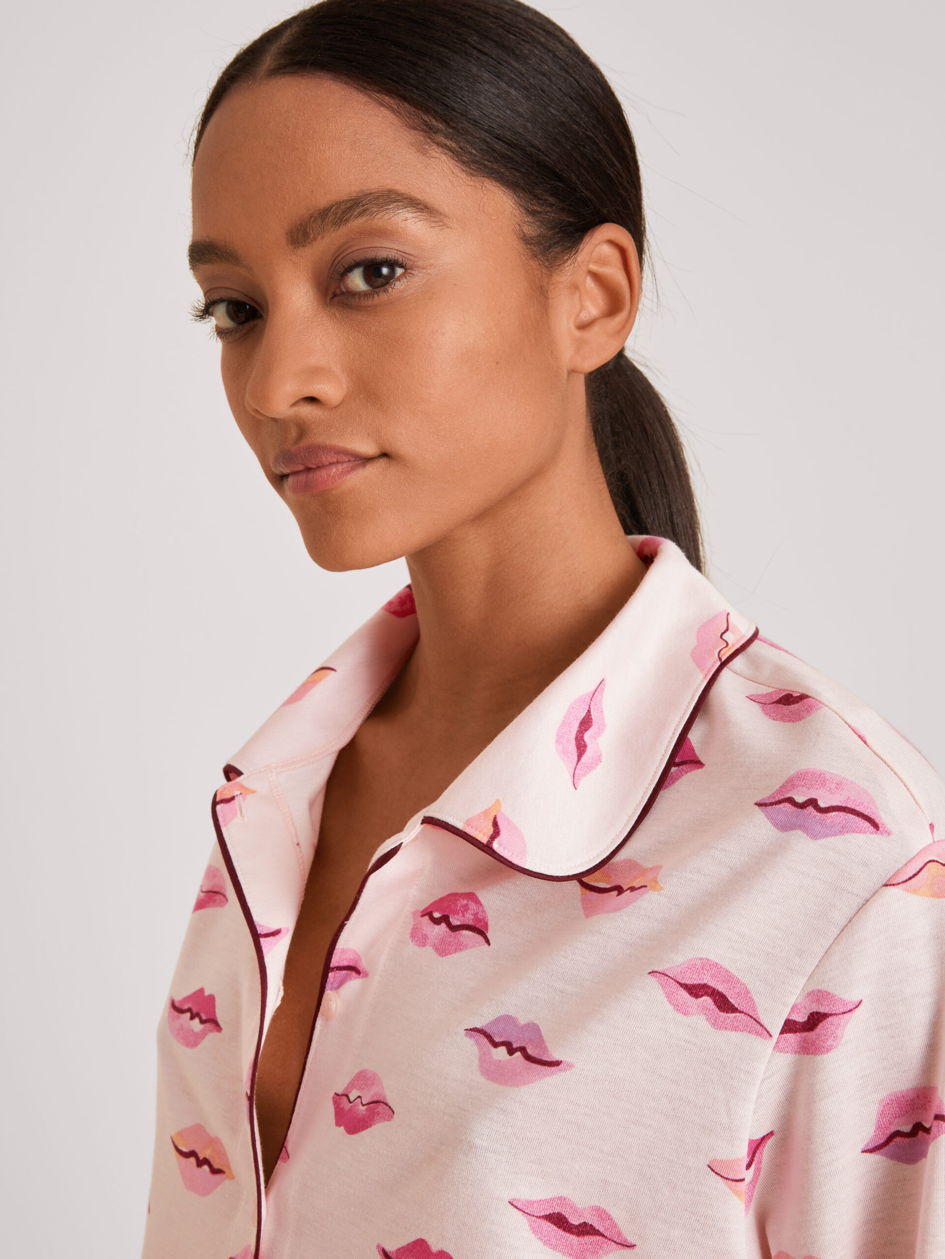 Calida Damen Shirt lang pearl blush - details Calida Damen Shirt lang pearl blush - details