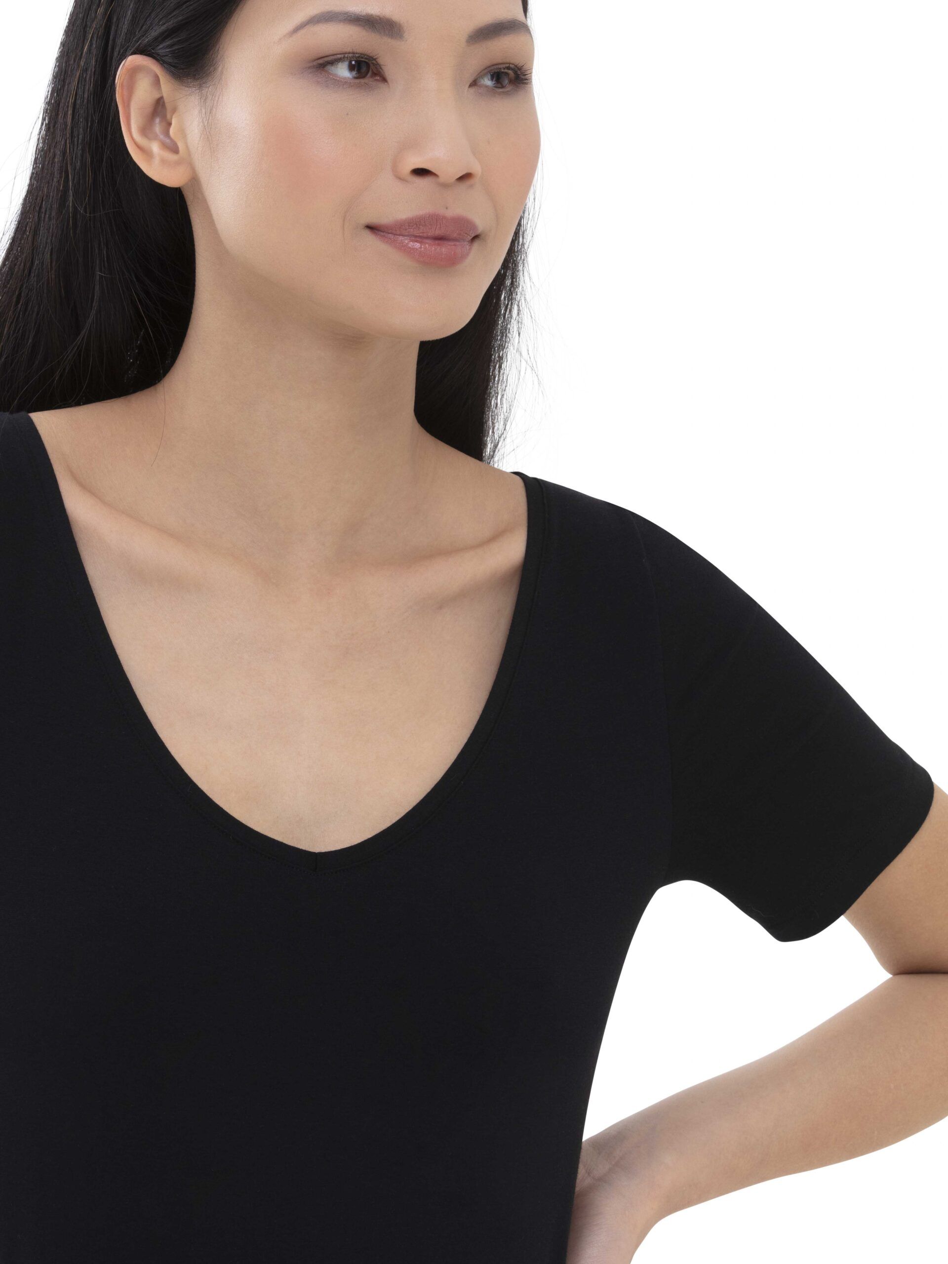 Mey Shirt Superfine Organic schwarz - vorne