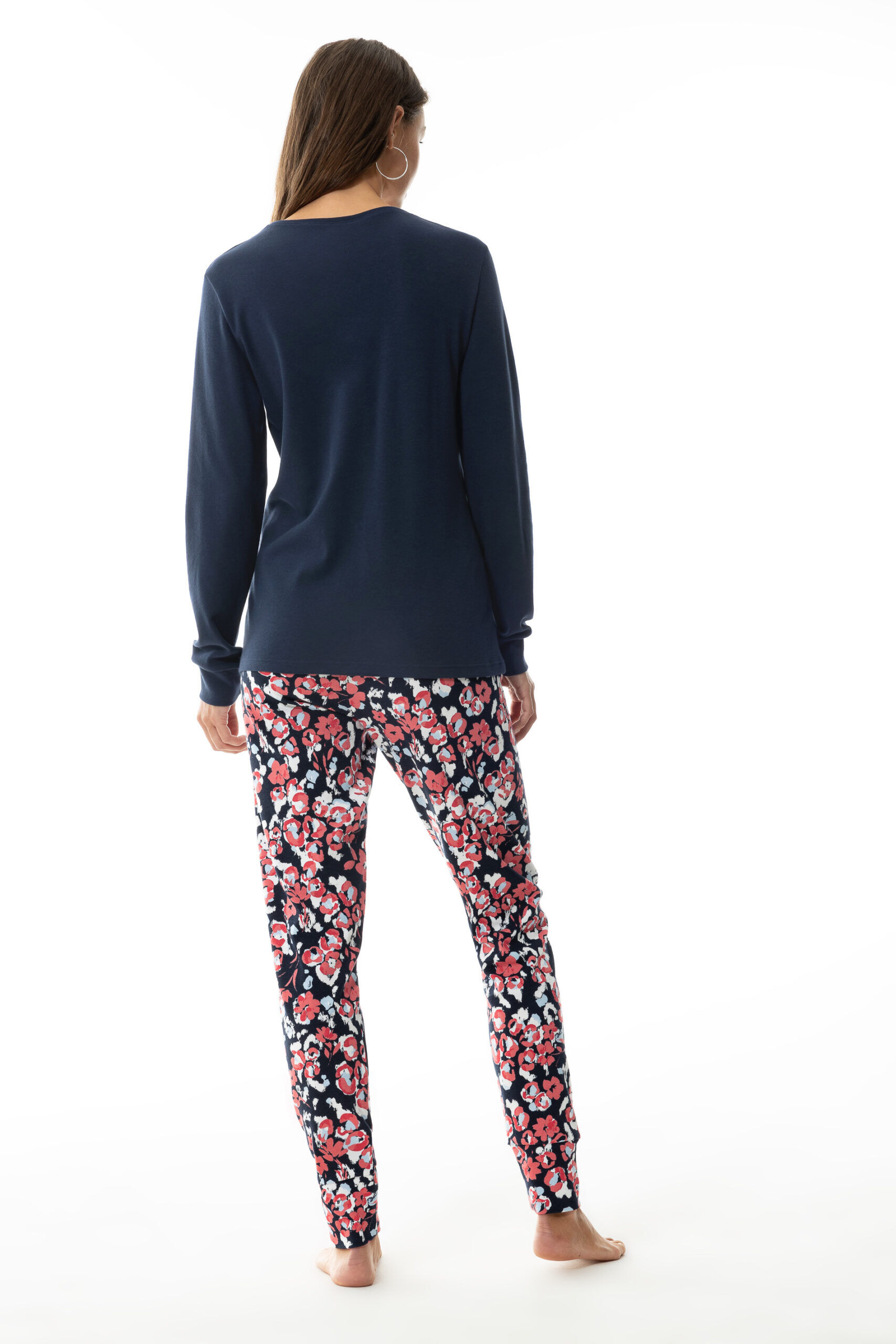 Mey Damenpyjama Talisa night blue - hinten Mey Damenpyjama Talisa night blue - hinten